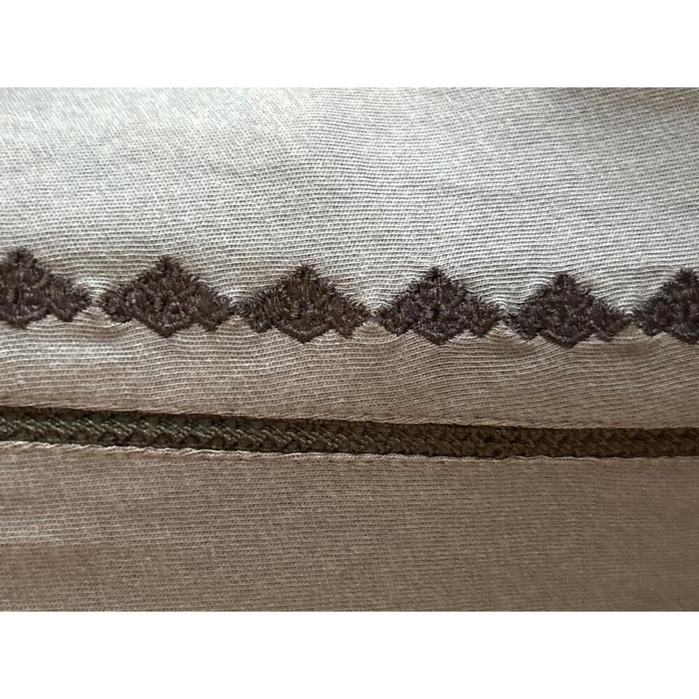 J. Jill Womens Dress Sz Medium Blue Cap Sleeve V Neck Embroidered Classic - Picture 3 of 6